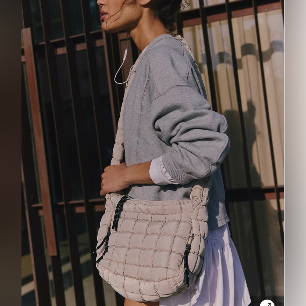 Free People Baby Carryall Sling Quilted Crossbody in Tofu
